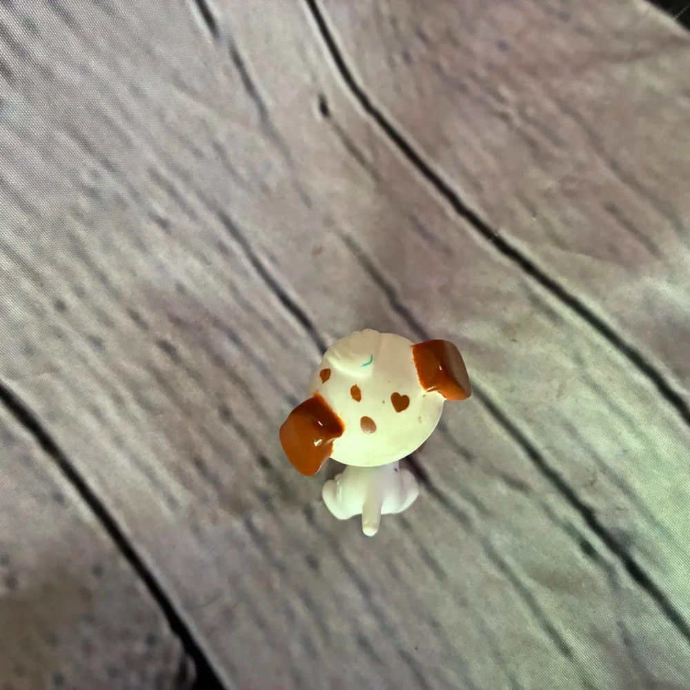 5/$20 Littlest Pet Shop #39‎ White Dog with Blue Necklace Collectible Toy GUC
